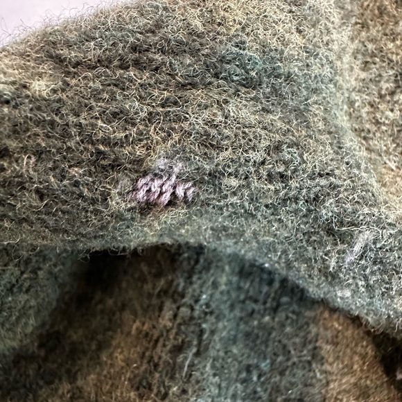 Women’s XL Stapf  Tirol Green Wool Boxy oversized Sweater. waffle knit interior - Picture 12 of 12